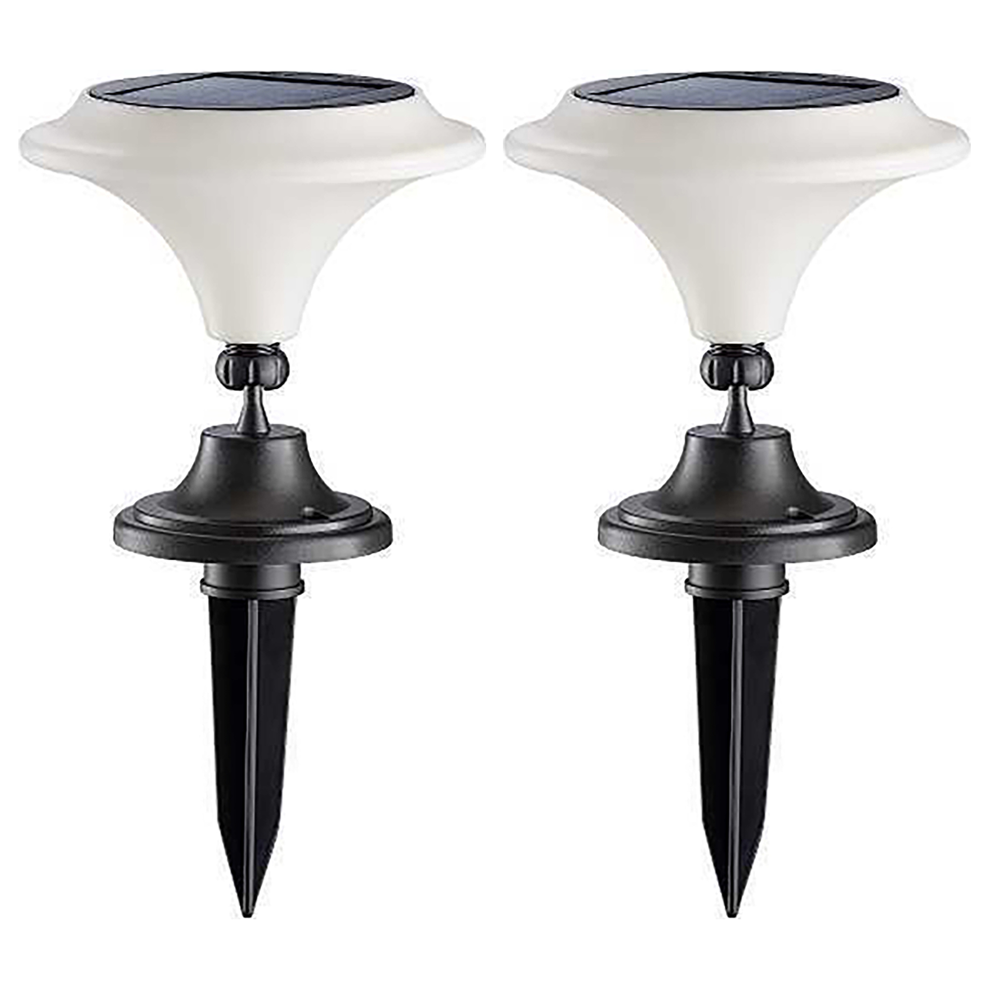 MAXSA Innovations Solar-Powered Integrated-LED Outdoor Martini Lamp Lights, 2-Pack, Model# 48606